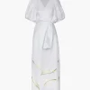 Ermita Linen Embroidered Midi Dress