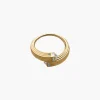 Fluted Capstone Double Wrap Ring