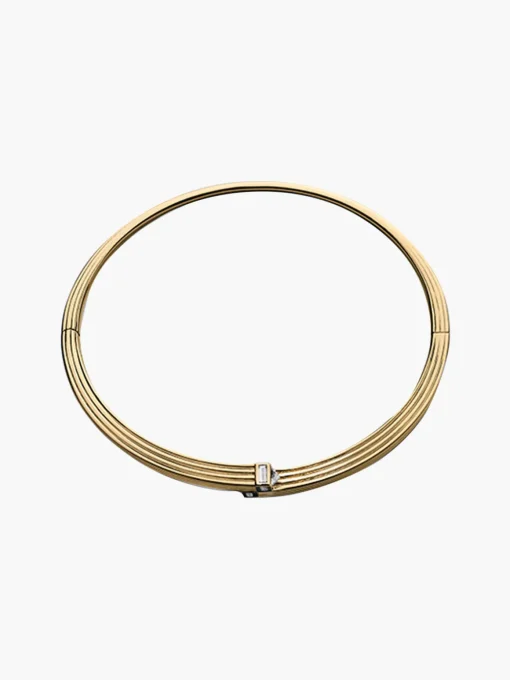 Fluted Capstone Double Wrap Bangle