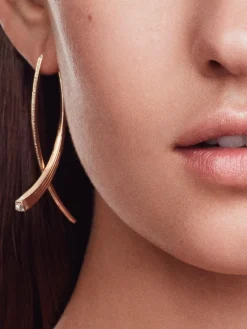 Fluted Double Arc Earrings