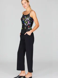 Flutter Print Georgette Drape Front Camisole