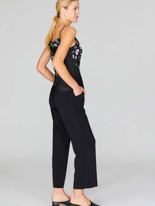 Flutter Print Georgette Drape Front Camisole