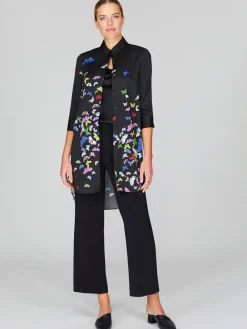 Flutter Print Georgette Long Collared Shirt