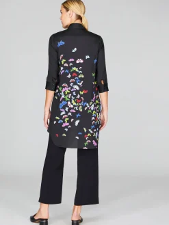 Flutter Print Georgette Long Collared Shirt