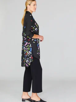 Flutter Print Georgette Long Collared Shirt