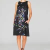 Flutter Print Georgette Short Trapeze Dress