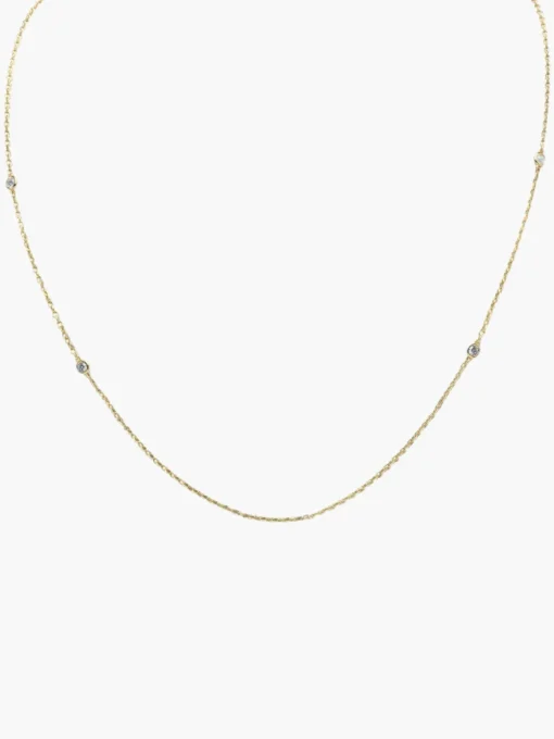 Four Diamond Bezel Chain