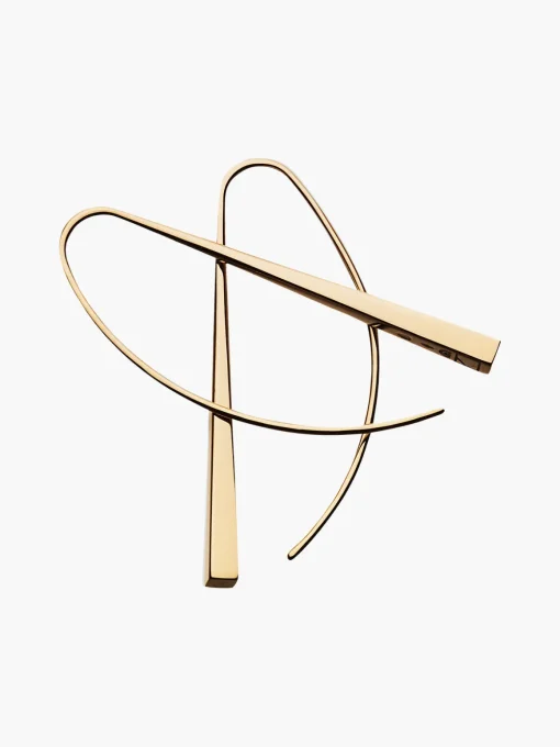 Gold Arc Earrings