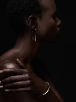 Gold Arc Earrings