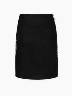 Guainia Embroidered Linen Mini Skirt
