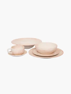 Hand Painted Six Piece Table Setting in Rose