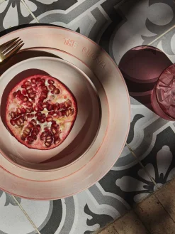 Hand Painted Six Piece Table Setting in Rose