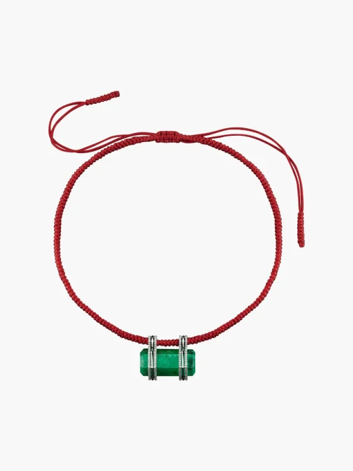 Hexagon Emerald & Diamonds Pendant