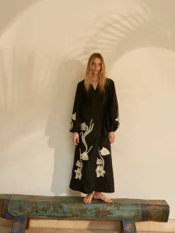 Hojarasca Cotton Embroidered Tunic Dress