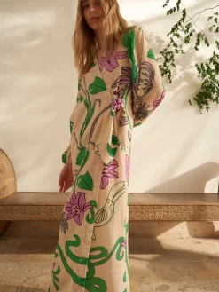 Hojarasca Cotton Eyelet Maxi Dress