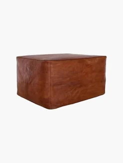 Idra Leather Ottoman Pouf