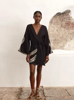 Joaquina Embroidered Linen Mini Tunic