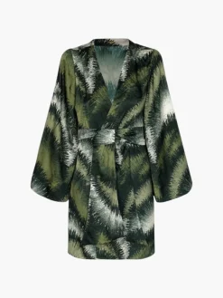 Joaquina Silk Jacquard Mini Kaftan