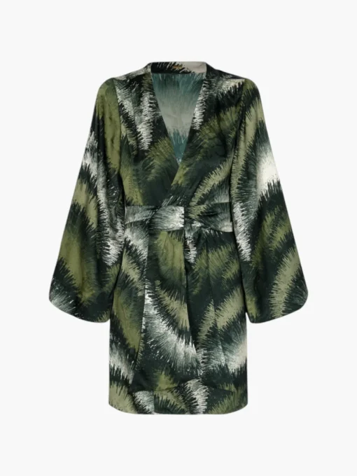 Joaquina Silk Jacquard Mini Kaftan