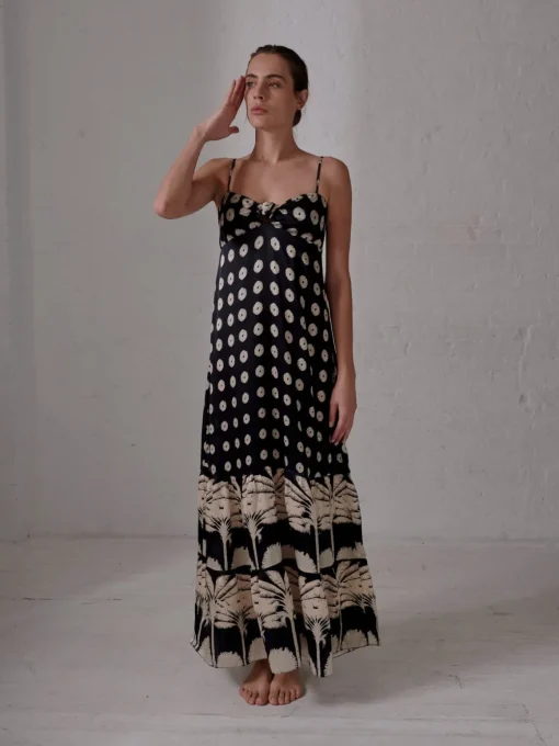Julieta Satin Silk Maxi Dress
