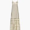 Julieta Silk Martellato Maxi Dress  