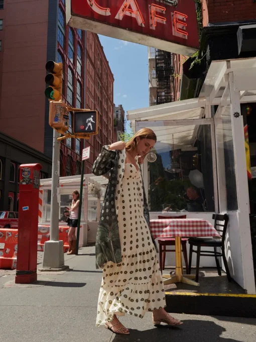Julieta Silk Martellato Maxi Dress  