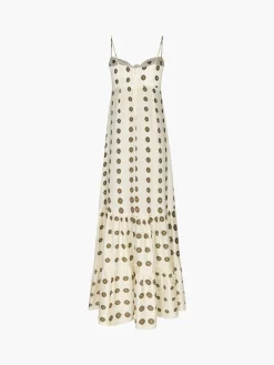 Julieta Silk Martellato Maxi Dress  