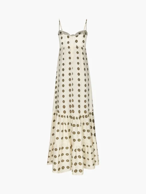 Julieta Silk Martellato Maxi Dress  