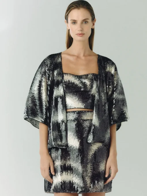 La Santamaría Sequins Mini Coat