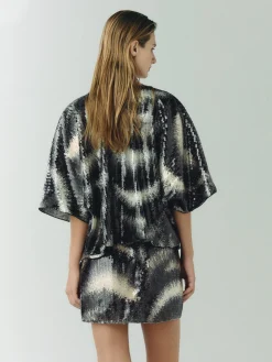La Santamaría Sequins Mini Coat