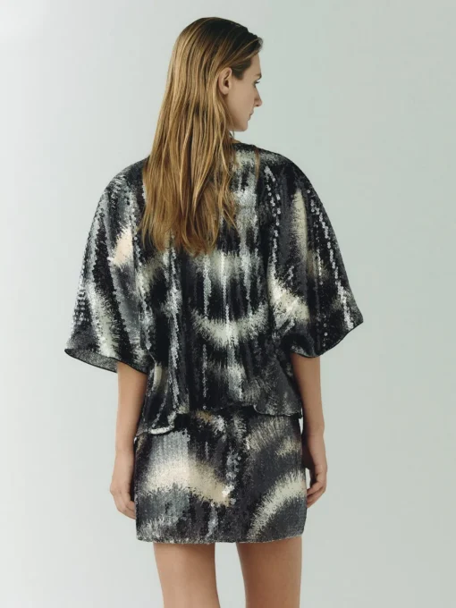 La Santamaría Sequins Mini Coat
