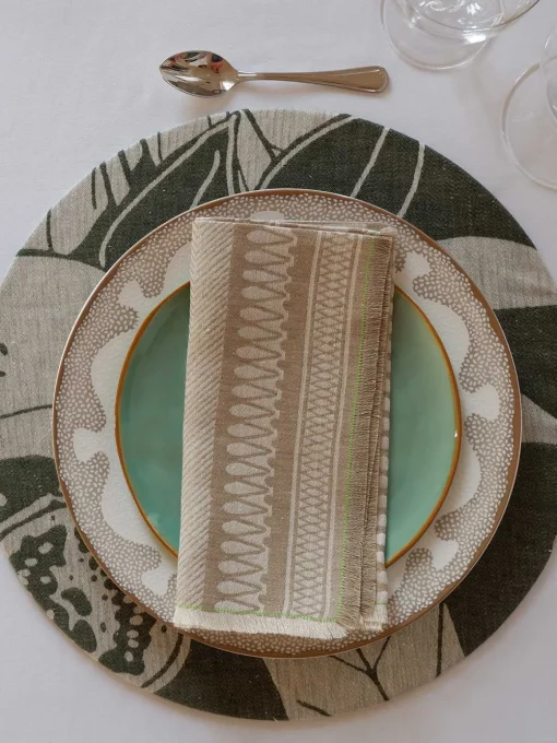 Linen Damask Cesta Set of 2 Linen Napkins