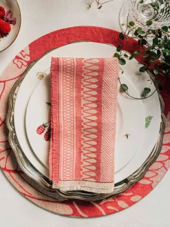 Linen Damask Tutti Le Foglie Charger Plate