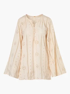 Lisa Cotton Eyelet Maxi Shirt