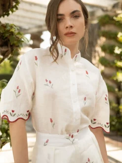 Lovely Tulip Short Sleeve Shirt