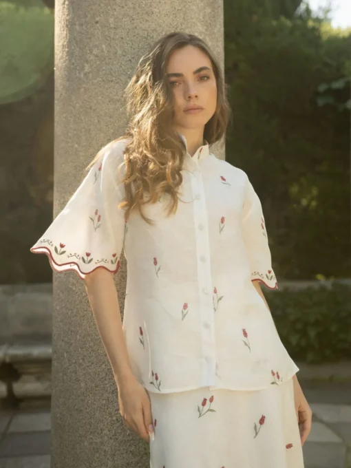 Lovely Tulip Short Sleeve Shirt