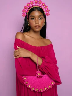 Mini Flower Iraca Headpiece