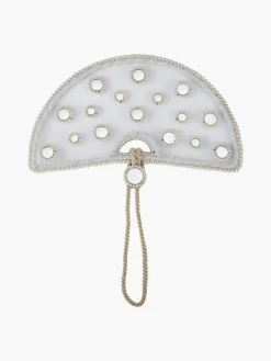 Mirror and Pearl Tulle Halo Fan