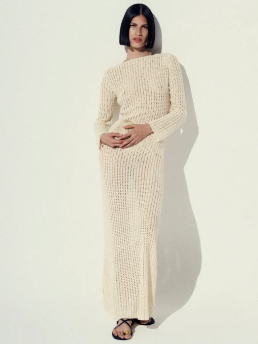 Misha Crochet Maxi Dress