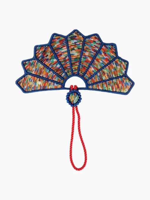 Multicolor Bugle Beads Fan