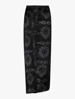 Myanmar Silk Jacquard Midi Skirt