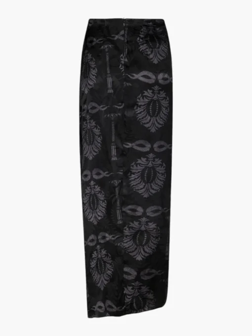 Myanmar Silk Jacquard Midi Skirt