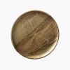 Najma Moroccan Wood and Brass Inlay Trays