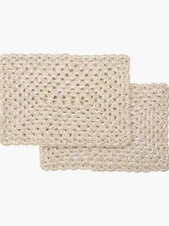 Natural Crochet Rectangular Placemats