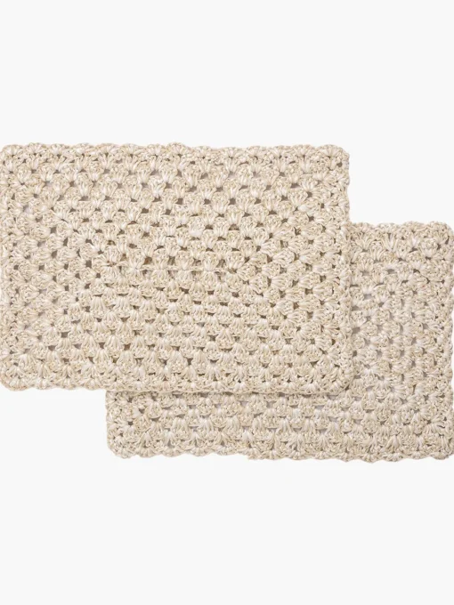 Natural Crochet Rectangular Placemats