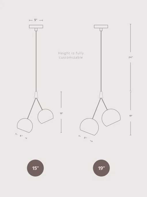 Nur Mod Twin Globe Pendant Light
