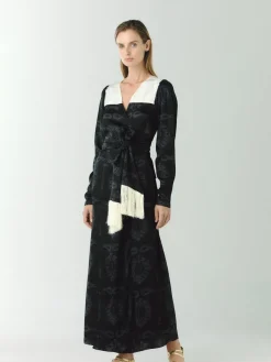 Obregon Silk Jacquard Maxi Dress