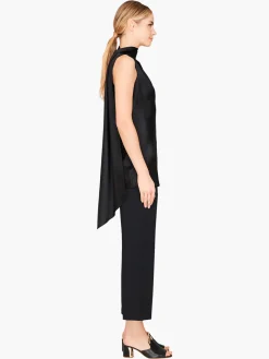 One Shoulder Bias Top With Scarf