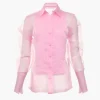 Organza Smoking Pink Blouse
