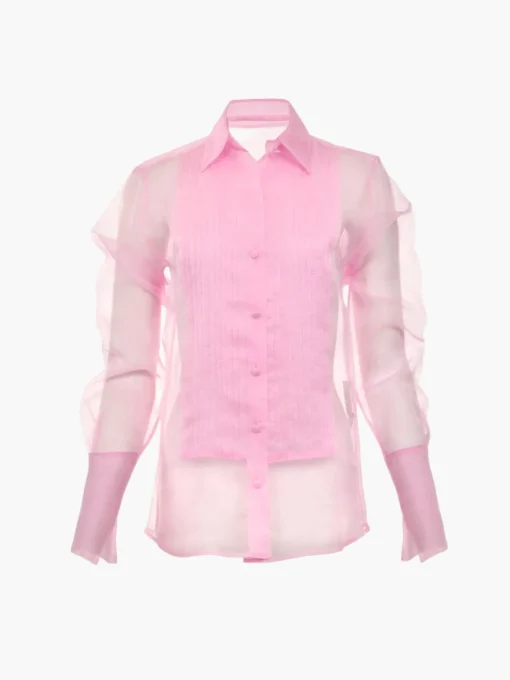 Organza Smoking Pink Blouse